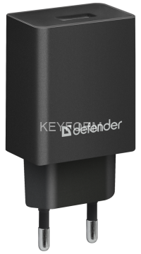 Defender Сетевой адаптер EPA-10 черный, 1xUSB, 5V/2.1А, пакет Defender 83572