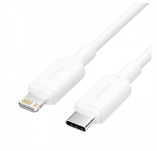 Кабель Vention USB 2.0 CM/Lightning 8M для iPad/iPhone 3A - 1м. Белый Vention LAKWF