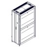 Монтажный шкаф Systeme Electric, серия Uniprom, 42U-600/1200, боковые панели 4шт, черный SYSTEME ELECTRIC UR3300