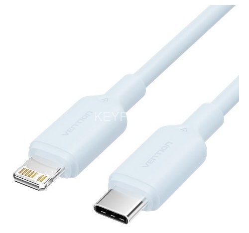 Кабель Vention USB 2.0 CM/Lightning 8M для iPad/iPhone 3A - 1м. Голубой Vention LAKSF