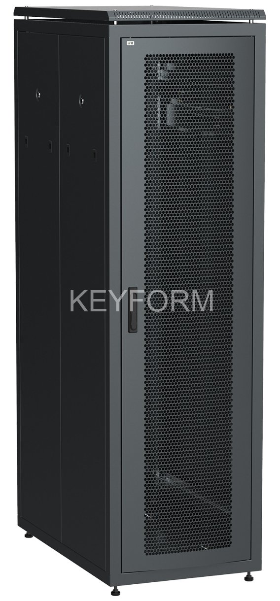 ITK LINEA N 42U 800х1000мм, шкаф серверный, перфориров. двери, черный ITK Linea N 42U (LN05-42U81-PP)