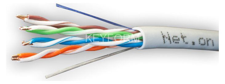 UTP Cat.5e 4x2xAWG24 CCA PVC Indoor (Net.on), омедненный (305м)