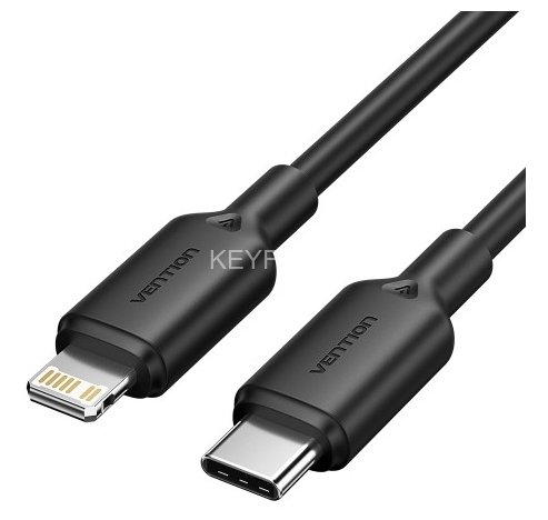 Кабель Vention USB 2.0 CM/Lightning 8M для iPad/iPhone 3A - 1м. Черный Vention LAKBF