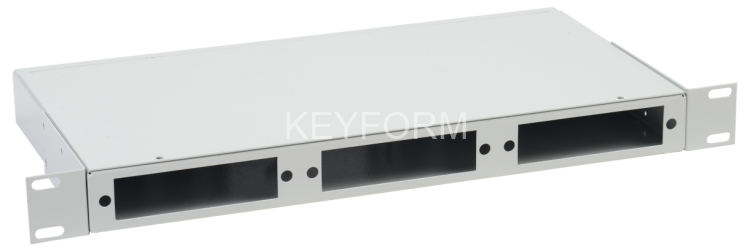 1U Оптический распределительный кросс до 24 портов (без планок, под 8п-3шт) ITK FOBX24-1U-000