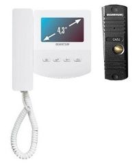 QM-433C_SET3 (белый)+Выз. панель (серебро)