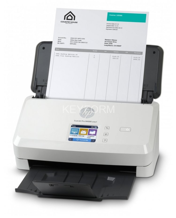 Сканер HP ScanJet Pro N4000 snw1 (6FW08A#B19)