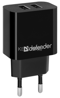 Defender Сетевой адаптер UPC-21 2xUSB,5V/2.1А кабель microUSB Defender 83581