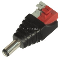 Разъем питания DCx2.1 (штекер) клеммная колодка, самозажим