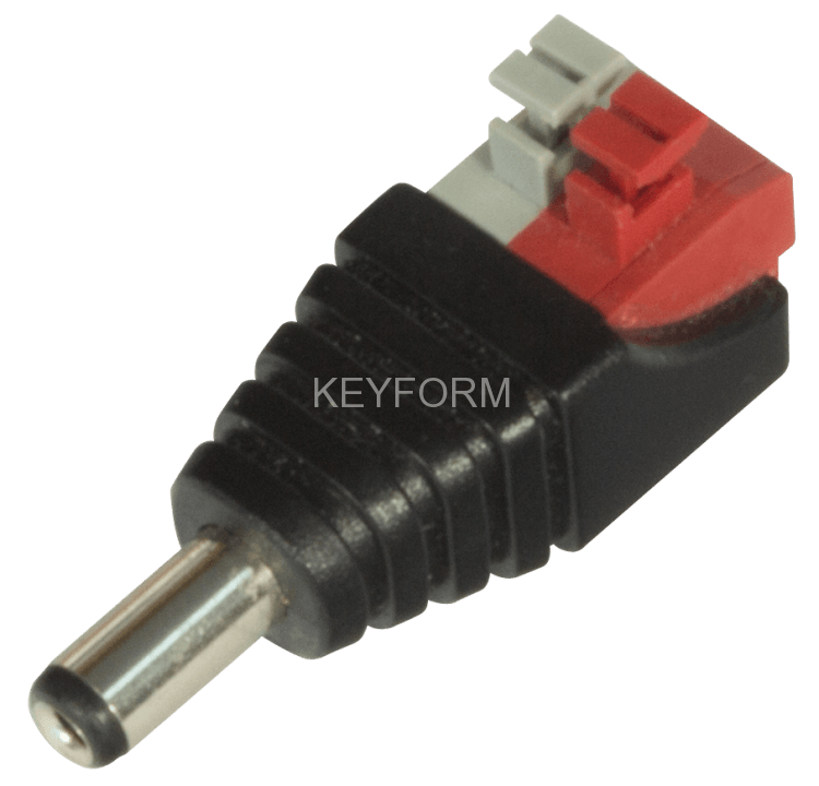 Разъем питания DCx2.1 клеммная колодка, самозажим