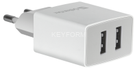 Defender Сетевой адаптер UPA-22 белый, 2xUSB, 2.1А Defender 83580
