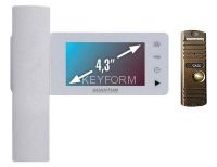 QM-434C_SET1 (белый)+Выз. панель (бронза)