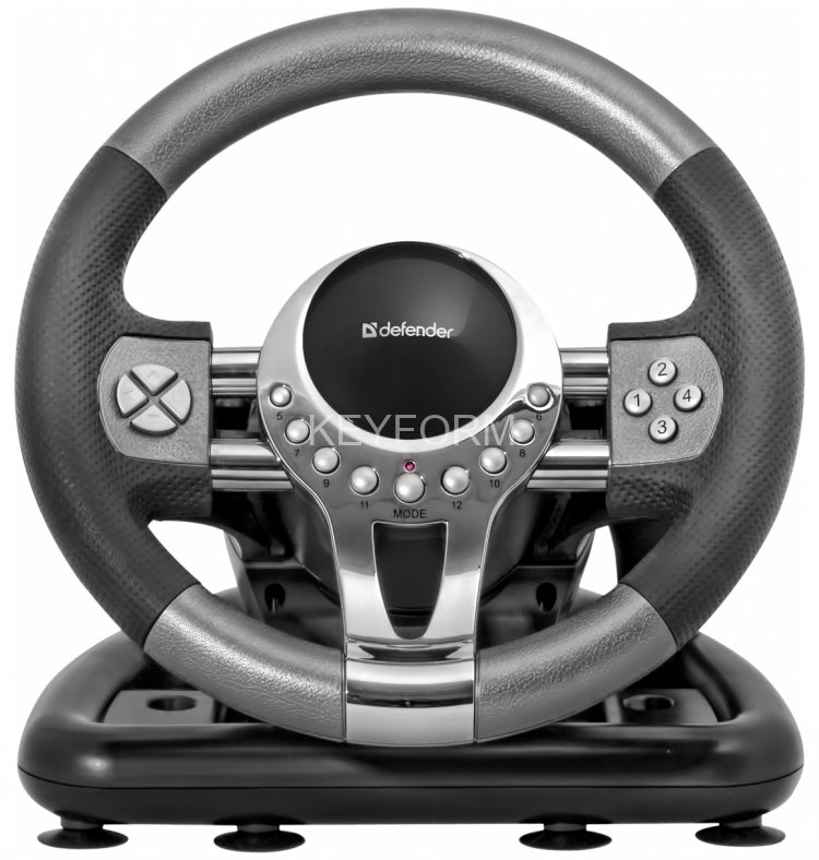 Defender Игровой руль Forsage GTR USB, 12 кнопок, рычаг передач Defender Forsage GTR USB
