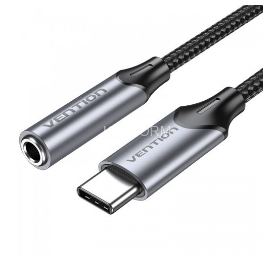 Переходник Vention USB-C M/ Jack 3.5 mm F DAC - 0,1м Серый Vention BGMHA