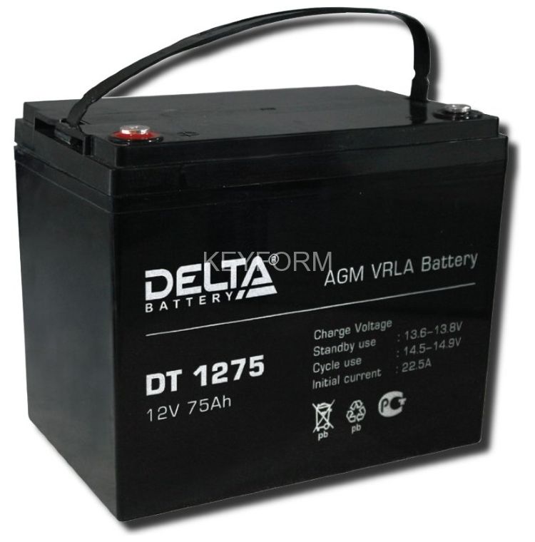 Аккумулятор герметичный свинцово-кислотный Delta DT 1275
