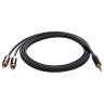 Кабель соединит 3.5 Jack (M) - 2xRCA (M), 1.5м Telecom PRO <TAV7183M-1.5M> VCOM TAV7183M-1.5M