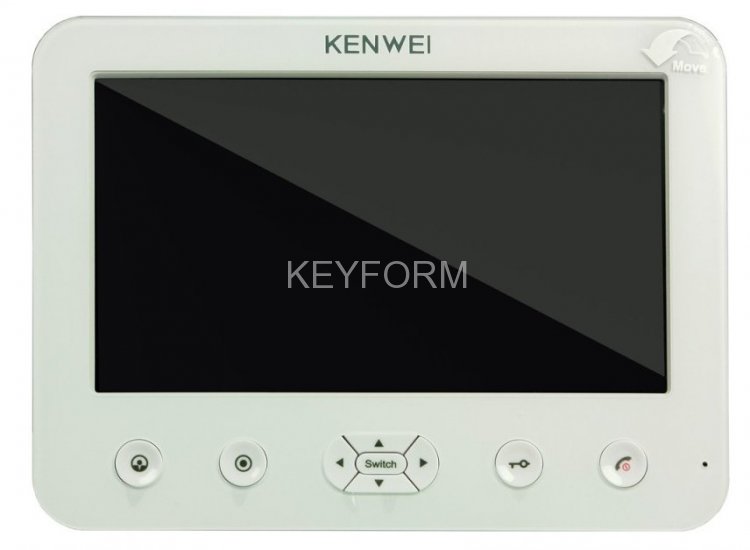 Монитор видеодомофона цветной KENWEI KW-E706C-W200 (белый)