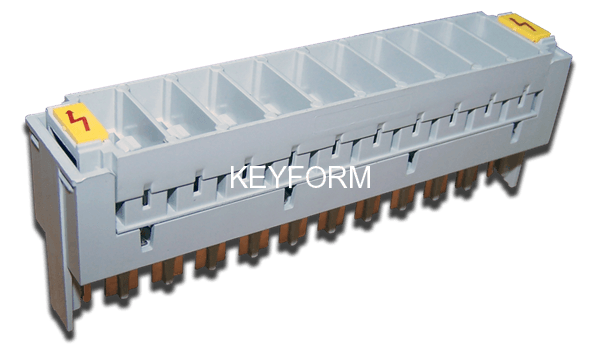 Магазин защиты для плинтов, 10 пар, 3-полюсный, без разрядников