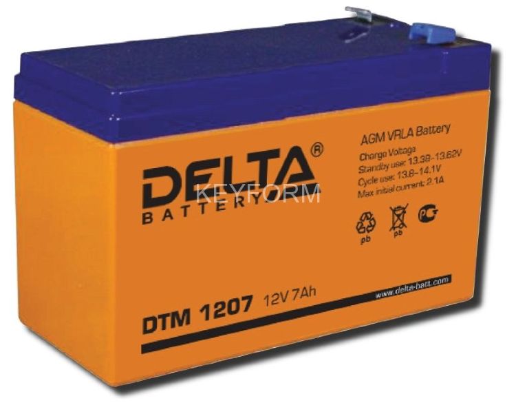 Аккумулятор герметичный свинцово-кислотный Delta DTM 1207