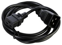 Кабель с разъемом С19 - С20 на проводе ПВС 3*2.5 1.8 метра. черный Power Cube PVC-AP 3x2.5 C19C20 1.8m