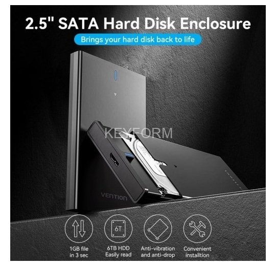 Внешний корпус Vention для HDD/SSD 2.5