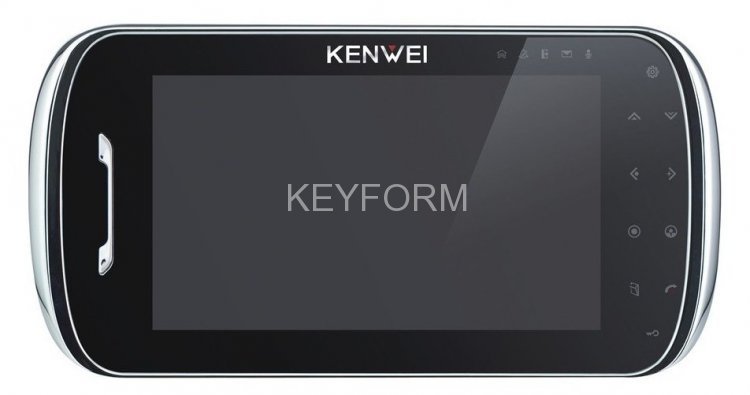 Монитор видеодомофона цветной Kenwei KW-S704C (черный)