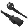 GCR Кабель питания 0.5m, Евровилка угловая - С13, GCR, 3*0,5mm, черный, GCR-54318 Greenconnect GCR-54318