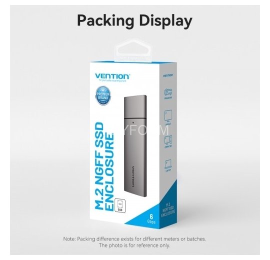 Корпус для SSD Vention USB 3.1 Gen 2-C M.2 NGFF (B-Key/B&M Key) Серый Vention KPFH0