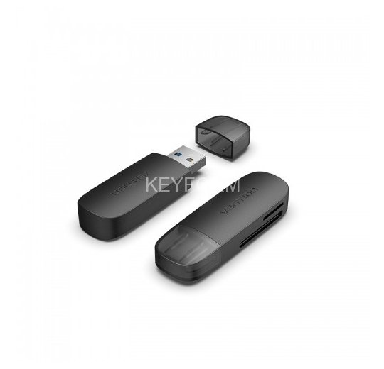 Картридер Vention USB 3.0 (SD+TF) Черный Vention CLGB0