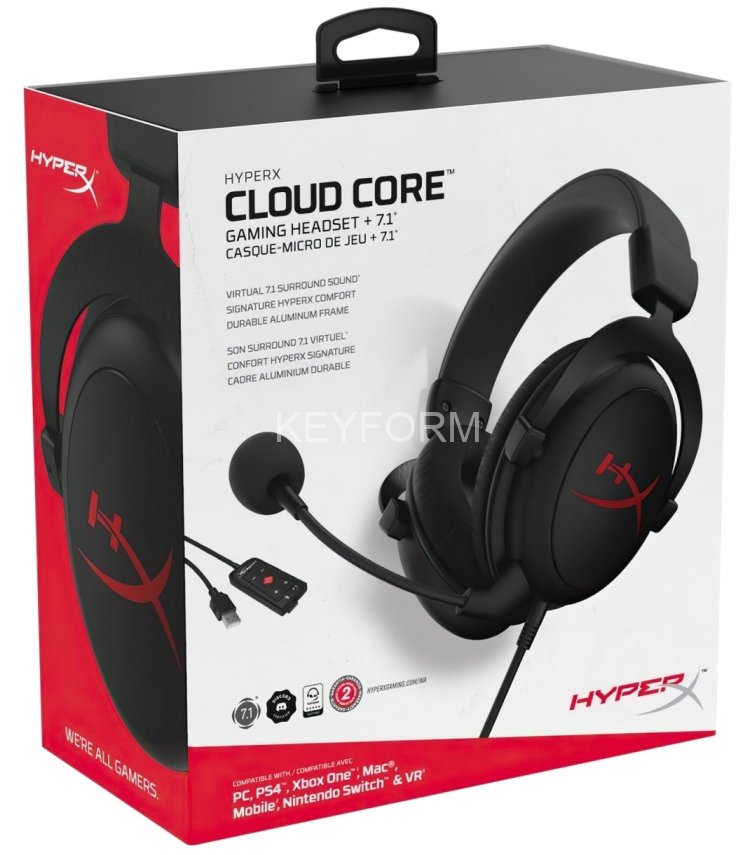 Гарнитура игровая HyperX Cloud Flight HX-HSCF-BK/EM (4P5L4AM#ABB)