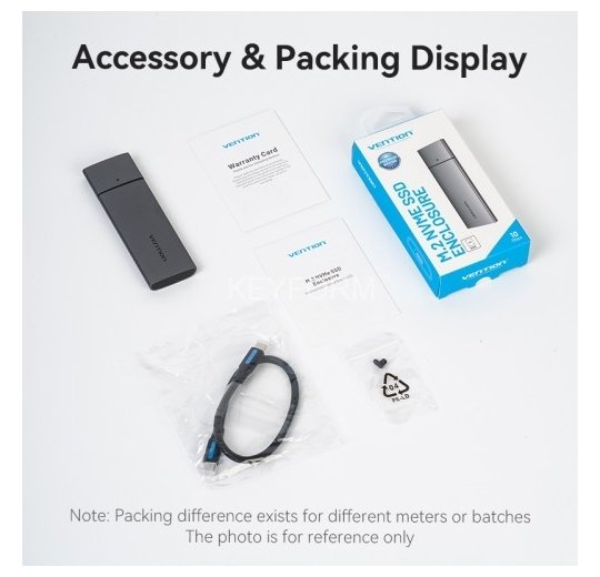 Корпус для SSD Vention USB 3.1 Gen 2-C M.2 NVMe Серый Vention KPGH0