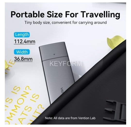 Корпус для SSD Vention USB 3.1 Gen 2-C M.2 NVMe Серый Vention KPGH0