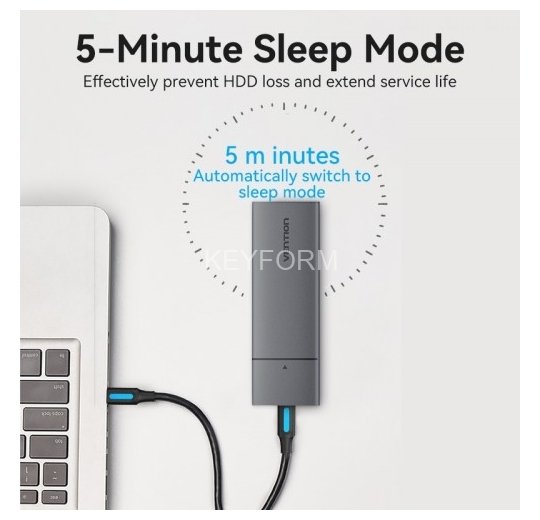 Корпус для SSD Vention USB 3.1 Gen 2-C M.2 NVMe Серый Vention KPGH0