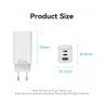 Сетевое зарядное устройство Vention на 3 порта 65W USB (C+C+A) 2.4A Белый Vention FEDW0-EU