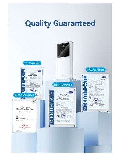 Power Bank Vention 10000mAh(M/C-A/A)22.5W Белый с LED Дисплеем Vention FHKW0