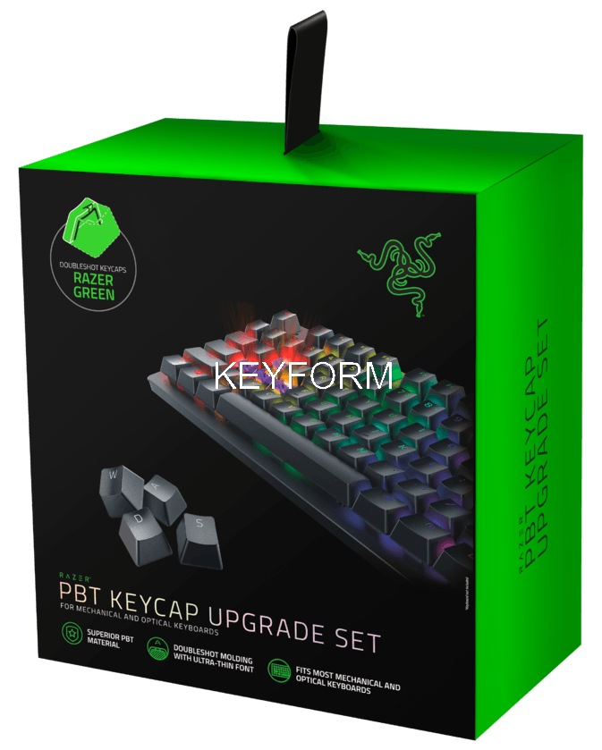 Кейкапы для клавиатуры Razer PBT Keycap Upgrade Set - Razer Green Razer PBT Keycap Upgrade Set, Razer Green