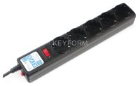 Фильтр-удлинитель Power Cube 0,5 м д/подкл. к UPS (C14), 5 розеток (черный) 10А/2,2кВт Электрическая мануфактура SPG5-B1