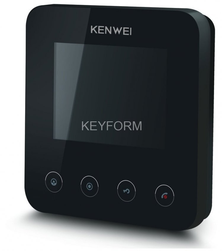 Монитор видеодомофона цветной KENWEI KW-E401FC (черный)