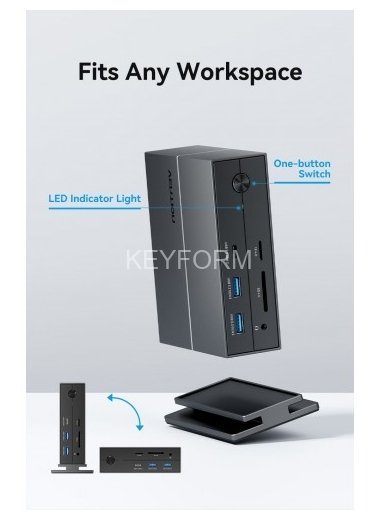 Мультифункциональная док-станция Vention USB Type C 14 в 1 с поддержкой Thunderbolt 4 Vention TPFH0-EU