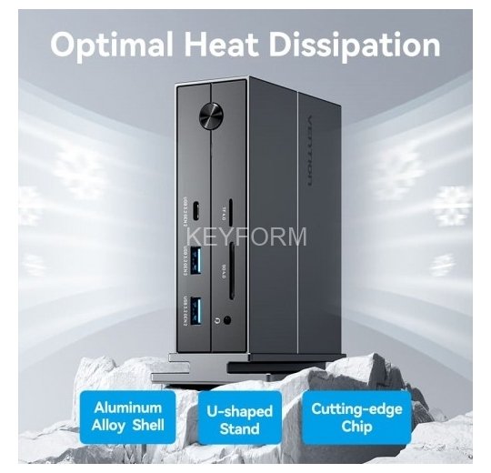 Мультифункциональная док-станция Vention USB Type C 14 в 1 с поддержкой Thunderbolt 4 Vention TPFH0-EU