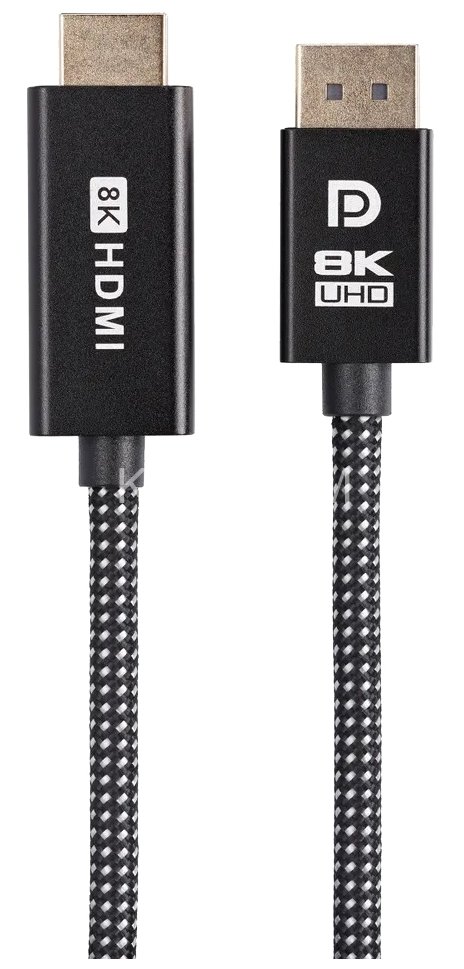 Кабель DisplayPort M-> HDMI M 4K@120Hz/8K@30Hz 1.8m Telecom,оплетка (TA815M-1.8M) VCOM TA815M-1.8M