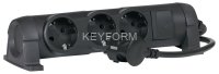 Многорозеточный блок ''Комфорт'' 3 x 2К+З - с кабелем длиной 1,5 м черный Legrand Elium 694601