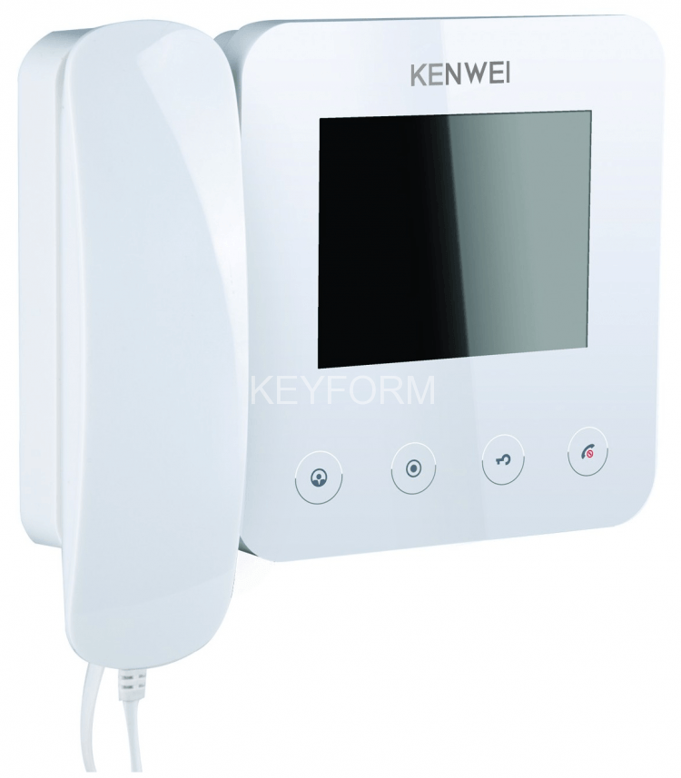 Монитор видеодомофона цветной KENWEI KW-E400FC (белый)