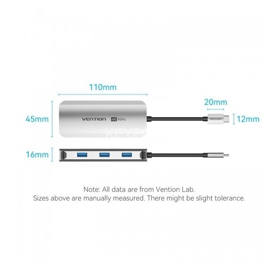 Мультифункциональный хаб Vention USB Type C 6 в 1 Vention TQHHB