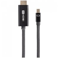 Кабель miniDisplayPort M-&gt; HDMI M 4K@120Hz/8K@30Hz 1.8m Telecom,оплетка (TA820M-1.8M) VCOM TA820M-1.8M
