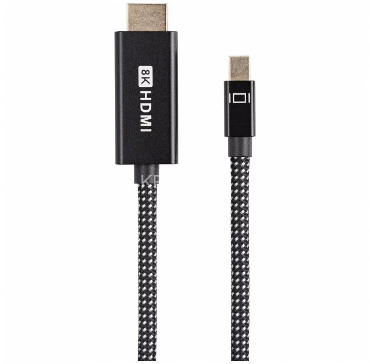 Кабель miniDisplayPort M-> HDMI M 4K@120Hz/8K@30Hz 1.8m Telecom,оплетка (TA820M-1.8M) VCOM TA820M-1.8M