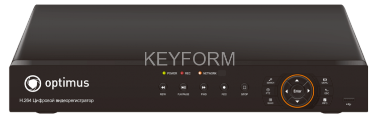 Видеорегистратор AHD 16-канальный Optimus AHDR-2016