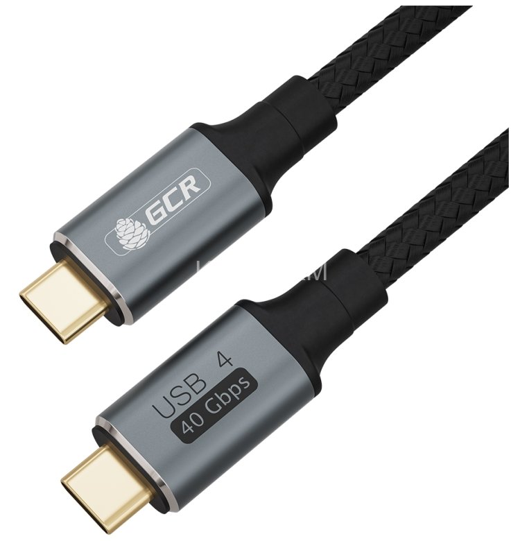 GCR Кабель USB4 TypeC, 1.0m, черный, 100W, 40Gbps, 8K60Hz, GCR-54619 Greenconnect GCR-54619