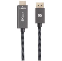 Кабель DisplayPort M-&gt; HDMI M 4K@60Hz 1.8m Telecom,оплетка (TA561M-1.8M) VCOM TA561M-1.8M
