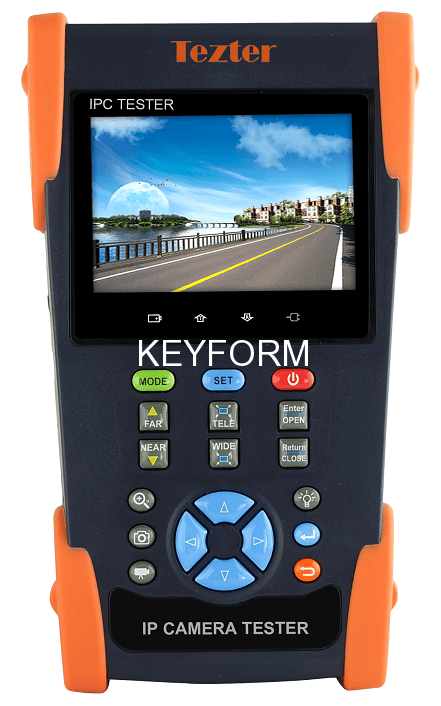 Многофункциональный тестовый видеомонитор для аналогового и IP видеонаблюдения Tezter TIP-A-3,5