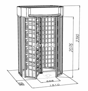 Турникет роторный полноростовый ОМА-18.687